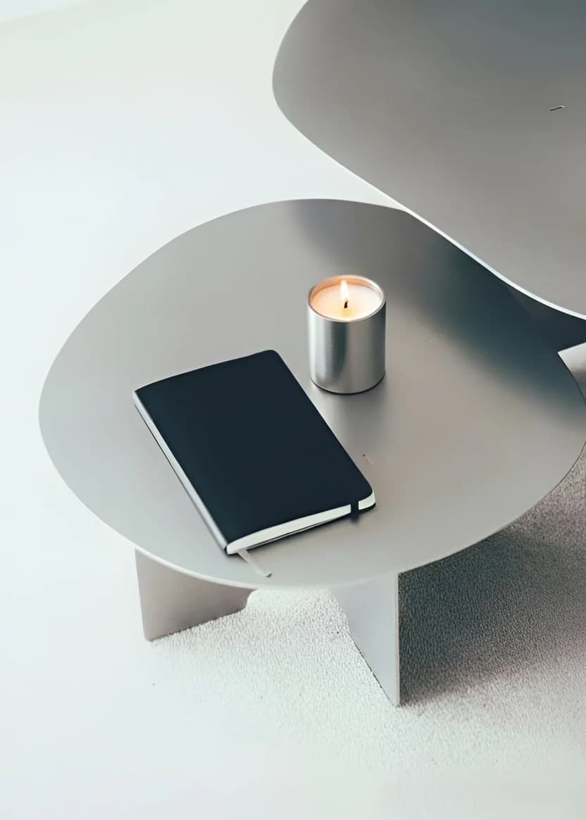On-brand .OBJ Studio candle launch image
